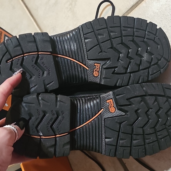 Timberland PRO Men's Black and Orange Work Boots - Picture 6 of 8